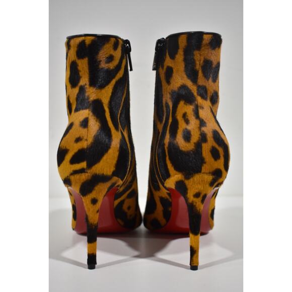 Christian Louboutin So Kate Booty 85 Black Spicy Leopard Ankle Heel Bootie 37.5 - Picture 11 of 12